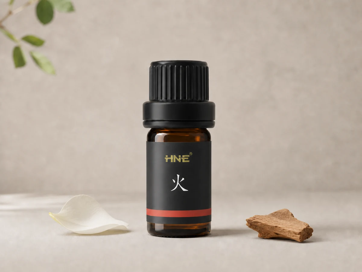 HNE 火·奶檀花香精油生成示意图