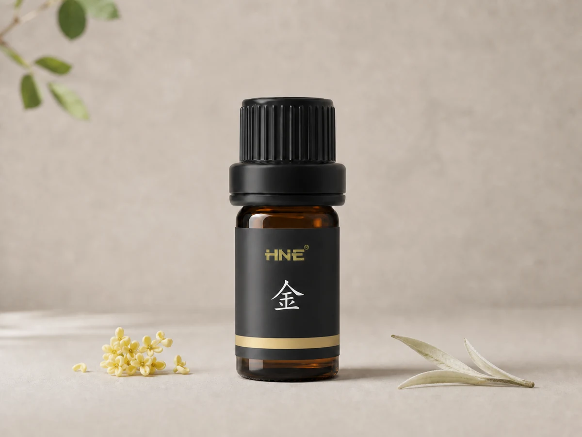 HNE 金·桂花白茶精油生成示意图